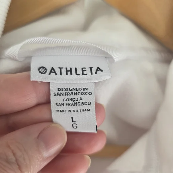 Athleta Triumph Women's White Zip-Up Hoodie White - Picture 7 of 11